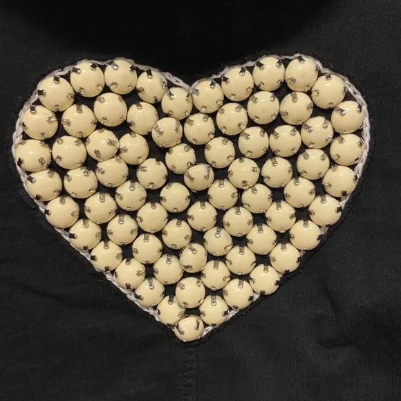 Twisted heart Black cream faux fur hooded tracksuit pants hoodie jacket set S - Picture 3 of 9